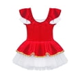 thumbnail image 4 of iiniim Enfants Filles Manches à Volants Robe Tutu de Ballet Justaucorps Halloween Noël Costumes de Danse Robe Rouge 6, 4 of 7