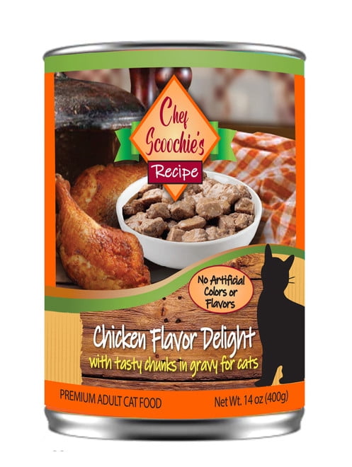 Chef Scoochies Chicken Chunky Cat Food 14 Ounce Pop Top Can