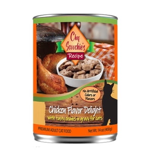 Chef Scoochies Nourriture de chat au poulet 14 Ounce Pop Top Can