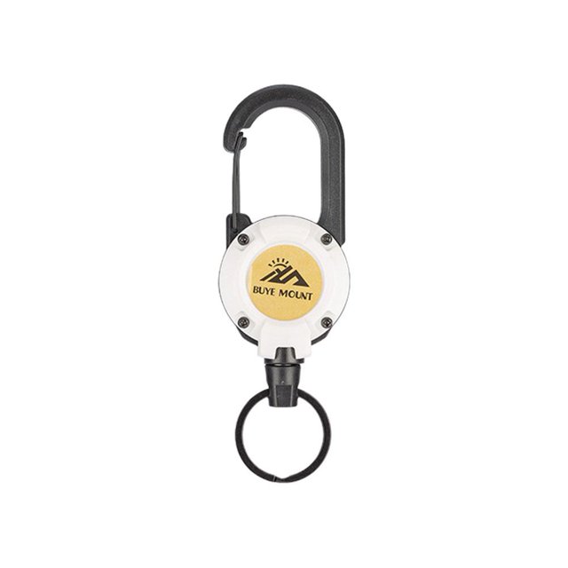 Porte-clés Tactique Rétractable, Mousqueton Robuste pour le Camping, la Pêche, Laisse pour Chien, Support d'Équipement Anti-Perte avec Dégagement Rapide