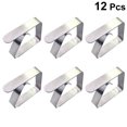 thumbnail image 2 of 12 Pcs Pinces à Nappe Carrées en Acier Inoxydable Réglables Pinces à Jupe de Table pour Fête à la Maison, 2 of 8