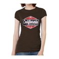 thumbnail image 1 of T-Shirt à Manches Courtes pour Femmes California Sun Surf Fun - Brun - 2X-Grand, 1 of 1