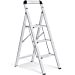 thumbnail image 3 of APEXCHASER 3 Step Ladder, Aluminum Lightweight Folding Step Stool with Utility Handle, Anti-Slip Steps Wide Platform for Kitchen, Pantry, Home,Office, 3 of 4
