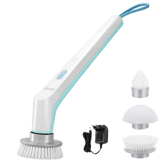Scrubber Mini by Homitt ( Electric Cordless Power Scubber HM402A) with 3 Cleaning Brush Heads | Brand New