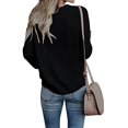 thumbnail image 3 of Women Sweaters Heart Front Crew Neck Long Sleeve Knitted Pullover Sweater, 3 of 7