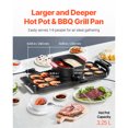 thumbnail image 3 of KFFKFF Hot Pot with Grill, 2300W 2-in-1 Electric Smokeless Grill and Hot Pot, Removable Shabu-shabu Hotpot with Non-stick Pan, Separate Dual Temperature Control, Indoor Korean BBQ for 1-6 People, 3 of 9
