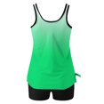 thumbnail image 5 of FAVIPT Womens Two Piece Swimwear Printed Tummy Control Bathing Suits Modest Athletic Tank Top with Boyshorts Mint Green,S, 5 of 5