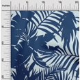 thumbnail image 2 of oneOone Rayon Blue Fabric Leaves Sewing Craft Projects Fabric Prints By Yard 56 Inch Wide, 2 of 5