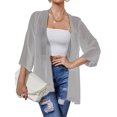 thumbnail image 1 of Faithtur Veste en Mousseline Transparente pour Femme, Haut de Couverture Décontracté, Cardigans de Plage, 1 of 6