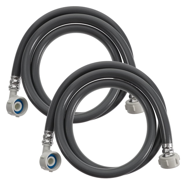 Explosion Proof Hose Black For Homeowners Laundry Room Use 2Pcs 59.1X1.6X0.6In