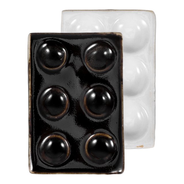 2pcs Spot Plate Ceramic Reaction Plate Laboratory Tools Chemical Testing Spot Plates (6 Holes)