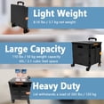 thumbnail image 3 of FELICON SELORSS Foldable Utility Cart Folding Portable Rolling Crate Handcart with Durable Heavy Duty Plastic Telescoping Handle Collapsible 4 Rotate Wheels for Travel Shop Move L, 3 of 7