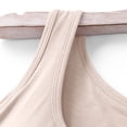 thumbnail image 4 of FAIWAD Built-in-Bra Tanks Tops for Womens Sleeveless Round Neck Wide Strap Basic Stretch Crop Tops, 4 of 7