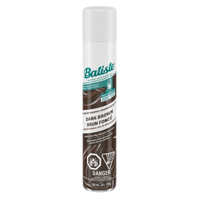 Batiste Dark Dry Shampoo Spray, Value Pack, Dark & Deep Brown Hair, Refresh Hair and Absorb Oil Between Washes, 350 mL