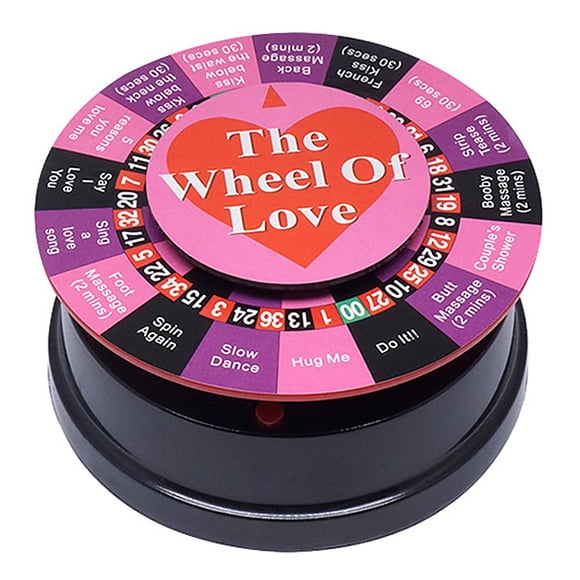 Mini Roue de la Fortune et Roue de l'Amour de la Fortune avec 17 Façons de Jouer, Ensemble-Cadeau de Jeu de Fête Portable
