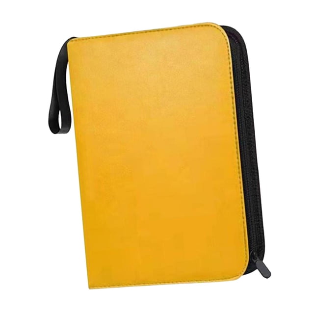 HILABEE 9 Pocket Binder Binder Photocard Zipper Portable Waterproof Trading Card Yellow A