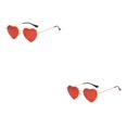 thumbnail image 4 of maskred PVC Heart-Shaped Glasses Non-Slide Silicone Nose Pads And Mulitple Colours For Chic Look Gold Metal red 2Set, 4 of 6