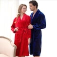 thumbnail image 4 of Gift TIMIFIS Mens Womens Robe Soft Plush Fleece Hooded Bathrobe, Full Length Long Warm Lounge Robe Spa Bath Robe with Hood pring/Summer, 4 of 4