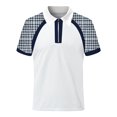 thumbnail image 2 of BOBOGOJP Polos pour Hommes à Manches Courtes Polo Super Doux (Bleu, TG), 2 of 4