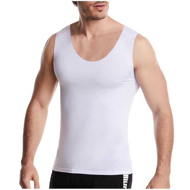 Yuyuzo Mens Compression Tank Top Racerback Sleeveless Undershirt Lightweight Quick Dry Tees Stretchy Slim Fitted Vest