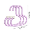 thumbnail image 2 of Plastic Clothes Hangers Purple Round Hanging Hat Scarf Storage Rack Non-Slip Ring Clothes Hanger for Shawls and Household Organization(3Pcs) JASKFLY, 2 of 8