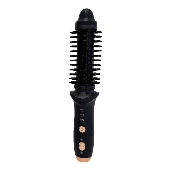 Riforla Brosse Ronde Chauffante Sans Fil pour Voyage Mini Thermique pour Bouclage pour Cheveux Courts Rechargeable par USB Petit Volume en Baril Brosse de Coiffage pour Bouclage pour Hommes et Femmes Bouclé Droit Ha