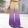 thumbnail image 2 of Sentmoon Womens Sweat Pants Plus Size Drawstring High Waist Women Pants Casual with Pockets Loose Wide Leg Gradient Color Stretchy Beach Pants Fall Trendy for Tropical Vacation Beige XXL, 2 of 7
