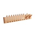thumbnail image 4 of Siruishop Wall Mounted Coat Rack, Flip Down Wall Hook Rack, Decorative, Entryway Coat Rack Wood color 12 key, 4 of 8