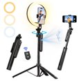 thumbnail image 1 of 70.9" Auto Face Tracking Tripod 360&Acirc;&deg; Rotation with 10" Ring Light, Phone Tripod & Selfie Stick with Remote for Cell Phone 4"-7", Motion Sensor Ph, 1 of 6