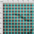 thumbnail image 2 of oneOone Cotton Poplin Twill Turquoise Blue Fabric Gingham Check Sewing Craft Projects Fabric Prints By Yard 56 Inch Wide, 2 of 4