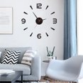 thumbnail image 3 of DIY Wall Clock 40cm Small Black Modern Simple European Style Silent Acrylic Frameless DIY 3D Wall Clock, 3 of 9