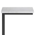 thumbnail image 4 of Allora 18" Modern Metal C Side Table with Marble Top in White, 4 of 6