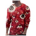 thumbnail image 1 of LUOGENLI T-shirts pour Homme pour Hommes T-shirts pour Hommes Célébration Performance Tour Mode Chemise Décontractée Thème Oeil Imprimé Manches Longues Col Rond T-Shirt T-shirts pour Hommes T-shirts Graphiques TTG Grand Pâques Vin TTTG, 1 of 5