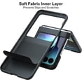 thumbnail image 4 of [PST] Motorola Moto Razr+ Plus / Razr 40 Ultra 2023 Leather Case, Slim Shockproof Hard PC Shell Leather Case Cover, 4 of 5