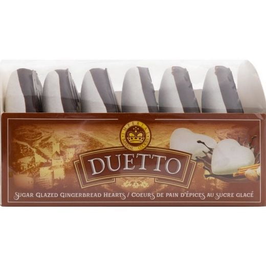 Duetto Sugar Glazed Gingerbread Hearts, 190g