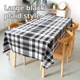thumbnail image 3 of Penkiiy 5PCS Checkered Tablecloth 554 x 108 Inch Plastic Plaid Tablecloth Vinyl Tablecloth with Flannel Backing Party Table Cloth Oilcloth Waterproof Tablecloth, 3 of 6