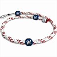 thumbnail image 1 of GameWear FR-MLB-MIB Milwaukee Brewers Collier de Baseball Classique en Corde Frozen Blanc et Rouge, 1 of 1
