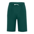 thumbnail image 3 of Plebaso Mens Shorts Summer Beach Shorts with Drawstring Solid Color Lightweight Vacation Pocket Shorts, 3 of 6