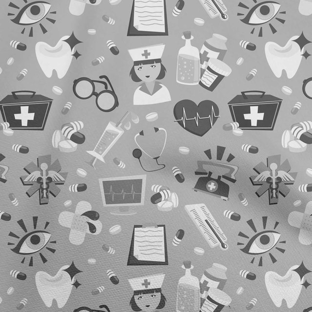 oneOone Cotton Silk Light Gray Fabric Tool Craft Projects Decor Fabric Printed By The Yard 42 Inch Wide