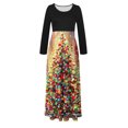 thumbnail image 4 of Joyeux Noël TIMIFIS Femmes Mode d'Automne Femmes Manches Longues Amples Unies Robes Maxi Décontractées Longues Robes Robe de Cocktail Robe de Fête Ligne A Vintage Robes de Retour à la Maison, 4 of 6