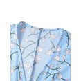 thumbnail image 3 of UKAP Robe Longue pour Femme à Imprimé Floral, Robes Midi à Manches Courtes, Robe d'Été de Plage, Caftan de Fête, Bleu Ciel, P, 3 of 8