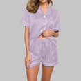 thumbnail image 2 of Besolor Pyjama d'Été pour Femme, Tenue de Nuit Décontractée à Manches Courtes, Chemise Boutonnée avec et Ensembles, Tenue de Détente, Pjs, 2 of 4