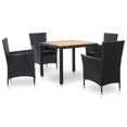 thumbnail image 1 of vidaXL Ensemble de Salle à Manger de Patio Table et Chaises Ensemble de Meubles en Rotin Poly, 1 of 6