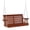 Brown, variant on Outsunny 2 Seater Porch Swing Wooden Patio Swing Chair Seat, White
