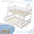 thumbnail image 3 of Costway Lit Superposé Style Maisonnette Simple sur Double avec Échelle et Garde-Corps Convertible en 2 Lits, 3 of 10