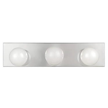 Globe Electric 18" 3-Light LED Chrome Vanity Light Fixture, Contemporary Style