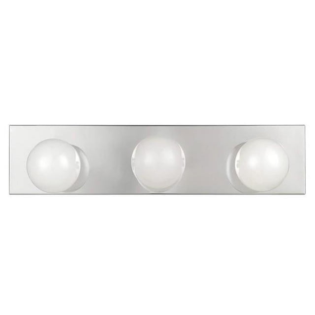 Globe Electric 18" 3-Light LED Chrome Vanity Light Fixture, Contemporary Style