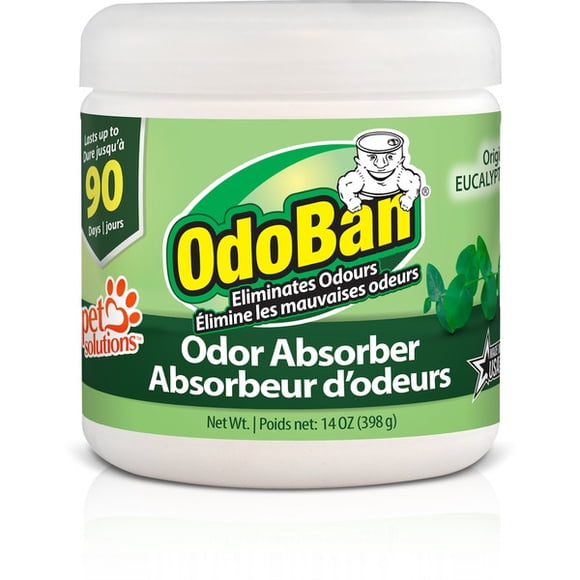OdoBan 14 oz Eucalyptus Solid Odor Absorber, Odour Eliminator for Smoke Odour & Musty Smell in Home, Bathroom, Pet Areas