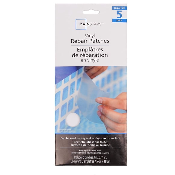 Mainstays 5pk Pool Vinyl Repair Patches - 3in x 7.1in