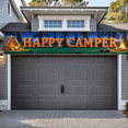 thumbnail image 4 of Forest Design Happy Camper Tent Banner Campfire Nature Scene for Outdoor Adventure Camping Event, 4 of 5